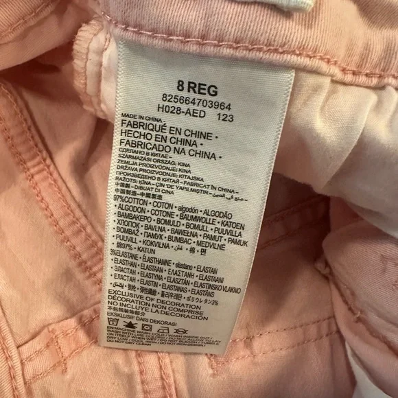 Levis Pale Pink Girlfriend Shorts Girls Sz 8 - Like New! - Picture 4 of 4